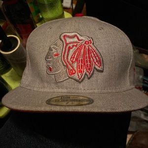 blackhawks new era hat size 7 1/2